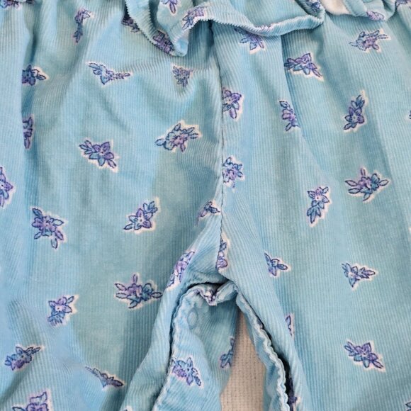 VTG Oshkosh Baby Girl 3 6 Months Blue Corduroy Vestback Bibs Overalls Set‎ USA - Picture 11 of 14